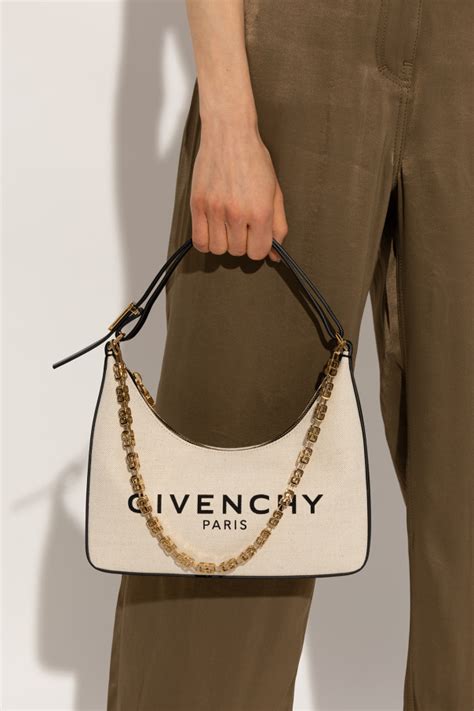 small givenchy strap have a cut in the middle|Small Moon Cut Out bag in leather with .